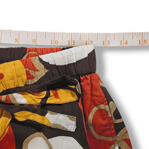 NWT Faithfull the Brand Celvia Ulani Floral Print Cotton Pant Sz. 2 Brown White - Picture 10 of 15